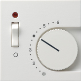 Gira 1492 27 Накладка для термостата помещения с размыкающим контактом, выключателем и контрольной лампочкой