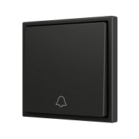 Zennio ZS701PB1DA ZS70, Простая мягкая кнопка для 1 двоичного входа 70x70 мм – Значок дверного звонка – Антрацит