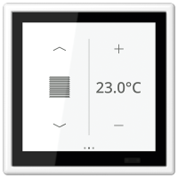 Jung LS 459 D1 S WWM KNX комнатный контроллер LS TOUCH, Цвет: Белый, оттенок: Белоснежный матовый