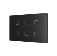 Zennio Выключатель сенсорный KNX Flat 6, версия vT, 6-кнопочный, LED индикация, 2хAI/DI, цвет: черный ZVIF6VTA