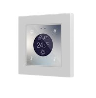 Zennio ZVIF55DV2C360 Плоский 55 Display v2. Стеклянный емкостной переключатель с дисплеем, 360° настройка (рамка ZS55 не входит в комплект)