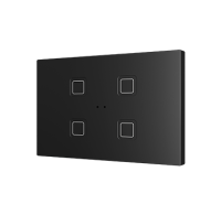 Zennio Выключатель сенсорный KNX Tecla XL X4,  4-кнопочный,  PC-ABS пластик, цвет: черный ZVITXLX4A