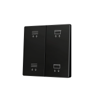 Zennio ZS55CSOFT24AC ZS55, Накладка для двух кнопок KNX Soft 55x55 мм, Наклон вверх и вниз, Антрацит, На заказ