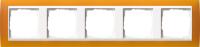 Gira 0215 332 Установочная рамка Gira Event Opaque Янтарный с промежуточной рамкой белого глянцевого цвета