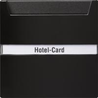 Gira 014047 Кнопочный выключатель для гостиничной карточки 10 AX 250 В~ с подсветкой и с полем для надписиПереключающий контакт 1-пол.