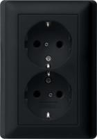 Gira 0783 005 Двойная розетка SCHUKO 16 A 250 В~ с shutter и цельной накладкой