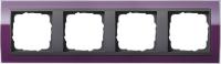 Gira 0214 758 Установочная рамка Gira Event Clear Темно-фиолетовый с промежуточной рамкой антрацитового цвета