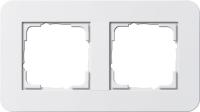 Gira 0212 410 Установочная рамка Gira E3 Белый глянцевый с несущей рамкой белого глянцевого цвета