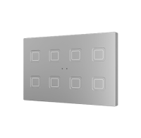 Zennio Выключатель сенсорный KNX Tecla XL X8,  8-кнопочный,  PC-ABS пластик, цвет: серебряный ZVITXLX8S