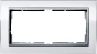 Gira 1002 726 Установочная рамка Gira Event Clear Белый с промежуточной рамкой цвета "алюминий"