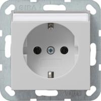 Gira 0457 015 Розетка SCHUKO 16 A 250 В~ с полем для надписи