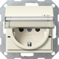 Gira 2762 01 Розетка SCHUKO 16 A 250 В~ с откидной крышкой, полем для надписи, с затвором (shutter) и символом