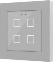 Zennio Выключатель сенсорный KNX Flat 55 X4, 4-кнопочный, цвет: Серебряный ZVI-F55X4-S
