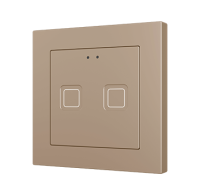 Zennio ZVIT55X2C Tecla 55 X2. PC-ABS емкостная кнопка 55x55 - 2 кнопки - ,цвет: шампанское (рама ZS55 не входит в комплект)
