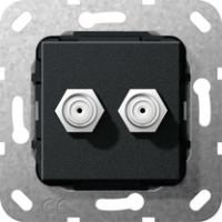 Gira 565110 Вставка гнездо SAT-F, 2-местн.Переходник