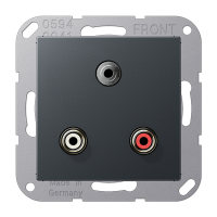 Jung MA A 1011 ANM Аудио «Тюльпан» (Cinch/RCA) / Стереоразъем (TRS 3,5 мм)