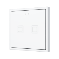 Zennio ZVITR70X2W Tecla RGB 70 X2. PC-ABS Емкостная кнопка с RGB-подсветкой, 70 x 70 пикселей, 2 кнопки