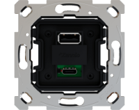 Zennio ZSI2UCA ZS55/ZS70. Двойной USB-модуль для зарядки (C+A) - 5 В / 3,5 А (без крышки)