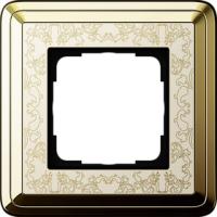 Gira 0211 673 Установочная рамка Gira ClassiX Art Латунь-кремовый
