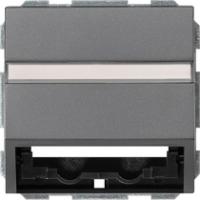 Gira 0870 28 Вставка с данными вместе с опорным кольцом и полем надписи для вставок коммуникационной техники