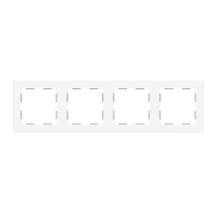 Zennio 980000407 ZS55. 4-постовая рамка, цвет: белый