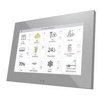 Zennio Z70 - цветная сенсорная панель с дисплеем 7", цвет: Серебряный ZVIZ70S