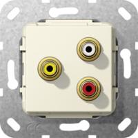 Gira 563801 Вставка "тюльпан" аудио и композитный видеоПаяное соединение