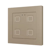 Zennio ZVIT55X4C Tecla 55 X4. PC-ABS емкостная кнопка 55x55 - 4 кнопки - ,цвет: шампанское (рама ZS55 не входит в комплект)