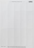 Gira 109000 Листы для надписей для System 55/сенсорного выключателя 3, кнопочного выключателя вызова, плоского настенного радиопередатчикаСенсорный выключатель 3, кнопочный выключатель вызова, плоский настенный радиопередатчик