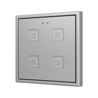 Zennio ZVITR70X4S Tecla RGB 70 X4. PC-ABS Емкостная кнопка с RGB-подсветкой, 70 x 70 пикселей, 4 кнопки