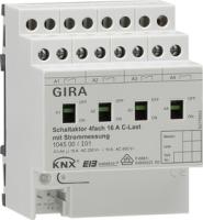 Gira 104500 Коммутатор KNX, 4-канал., 16 А с ручным управлением и измерением тока для C-нагрузок
