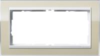 Gira 1002 773 Установочная рамка Gira Event Clear Песочный с промежуточной рамкой белого глянцевого цвета