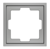 Zennio Рамка 70 x 70 для розеток, ZS71, цвет: Серебряный ZS70FR1S