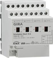 Gira 100400 Коммутатор KNX, 4-канал., 16 A с ручным управлением