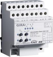 Gira 215200 Исполнительное устройство жалюзи KNX, 2-канал. AC 230 В с ручным управлением