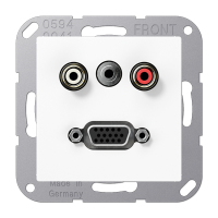 Jung MA A 1072 WW Аудио «Тюльпан» (Cinch/RCA) / Стереоразъем (TRS 3,5 мм) / VGA