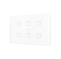 Zennio Выключатель сенсорный KNX Flat 6, версия vT, 6-кнопочный, LED индикация, 2хAI/DI, цвет: белый ZVIF6VTW