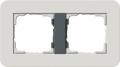 Оборудование Установочная рамка Gira E3 Soft-Touch светло-серый с несущей рамкой цвета антрацитовый по выгодной цене. Купить в Москве со скидкой.