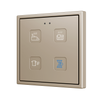 Zennio ZVITR70X4 Tecla RGB 70 X4. PC-ABS Емкостная кнопка с RGB-подсветкой, 70 x 70 пикселей, 4 кнопки