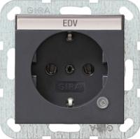 Gira 0452 28 Розетка SCHUKO 16 A 250 В~ с контрольной лампочкой и полем для надписи