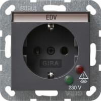 Gira 0451 28 Розетка SCHUKO 16 A 250 В~ с защитой от перенапряжения и полем для надписи
