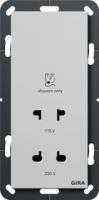 Gira 2820 015 Розетка для бритвы (DIN EN 61558 2-5) 115 - 230 В~ для установочной рамки 2-местн. без перегородки