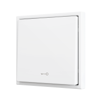 Zennio ZS701PB1KMW ZS70, Простая мягкая кнопка для 1 бинарного входа 70x70 мм – Значок клавиши, Матовый белый