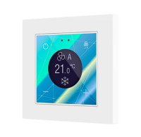 Zennio Flat 55 Display / Выключатель KNX сенсорный с дисплеем (стандарт рамки 55x55мм), цвет: Чёрный ZVI-F55D