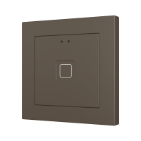 Zennio ZVITR55X1M Tecla RGB 55 X1. Емкостная кнопка из PC-ABS 55x55, 1 кнопка, мокко (рамка ZS55 не входит в комплект)