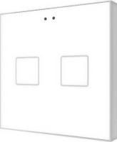 Zennio Выключатель сенсорный KNX Flat F2, 2-кнопочный, цвет: Белый, оттенок: Без оттенка ZVI-F2-W