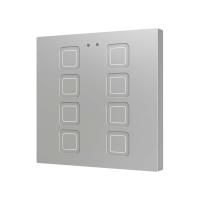 Zennio ZVITR8S Tecla RGB 8. PC-ABS Емкостный сенсорный переключатель с RGB-подсветкой, 8 кнопок, серебряный