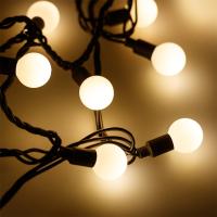 Arlight 025617 Светодиодная гирлянда ARD-BALL-CLASSIC-D23-10000-BLACK-80LED WARM (230V, 3.5W) (Ardecoled, IP65)