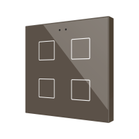 Zennio ZVIFR4M Плоский RGB 4. Стеклянная емкостная кнопка, 4 кнопки, мокко