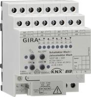 Gira 1037 00 Коммутатор KNX 8-местн. 16 A / исполнительное устройство жалюзи 4-местн. 16 А с ручным управлением